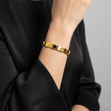 Noir lotus bangle